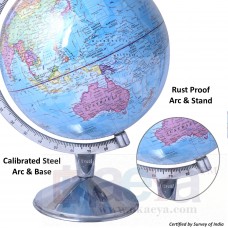 OkaeYa Political World Globe/Political Student World Globe/Educational Globe 8'' inch, Steel Arc and Base.